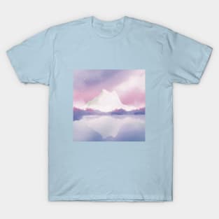 Beautiful Purple Snow Mountain T-Shirt